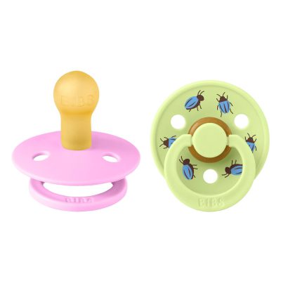 Пустушка BIBS Studio Colour 2 PACK Latex Round (кругла) Beetle – Round Ballet/Matcha (2 в упаковці) - Зображення 2