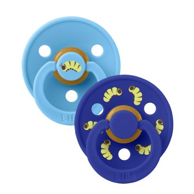 Пустушка BIBS Studio Colour 2 PACK Latex Round (кругла) Caterpillar – Breeze/Sonic (2 в упаковці)