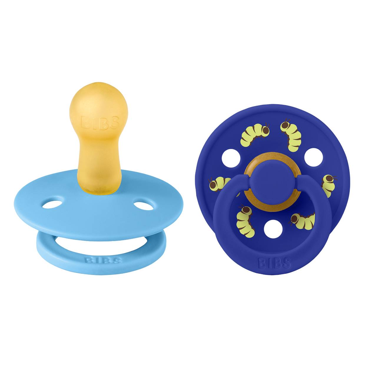 Пустушка BIBS Studio Colour 2 PACK Latex Round (кругла) Caterpillar – Breeze/Sonic (2 в упаковці) - Зображення 2