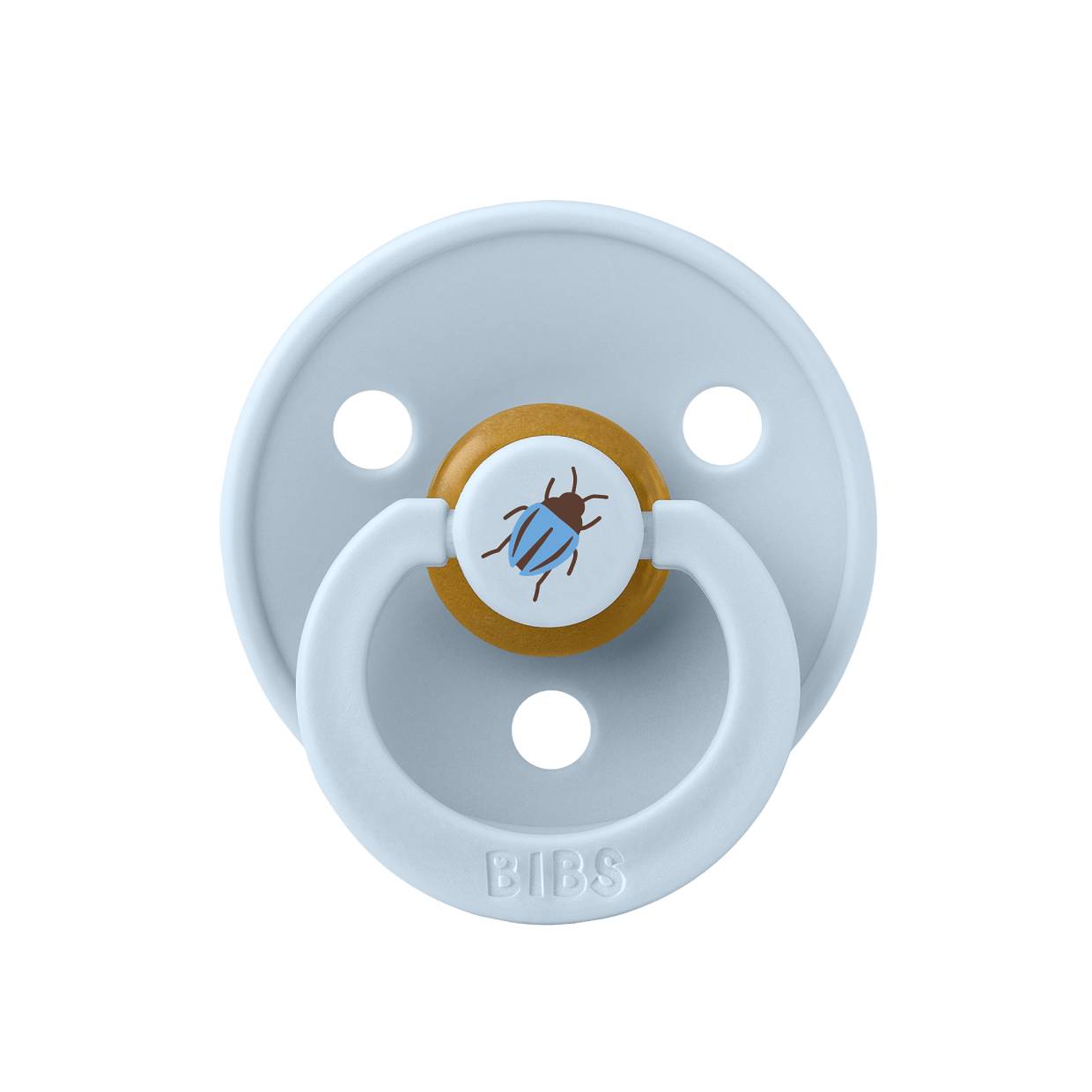 Пустушка Studio Colour Latex Round (кругла) Beetle Bulk – Baby Blue