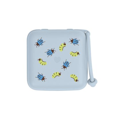 Контейнер для пустушок BIBS Studio Pacifier Box Caterpillar Beetle Mix – Baby Blue
